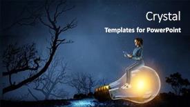  Presentation with reading - Presentation theme with young-woman-reading-a-book background and a navy blue colored foreground