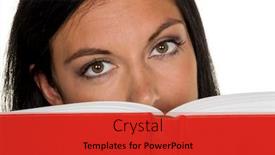  Presentation with reading - Colorful slides enhanced with young-woman-reading-a-book backdrop and a red colored foreground
