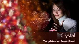  Presentation with magic book - Cool new PPT theme with download button futuristic hi-tech backdrop and a light gray colored foreground