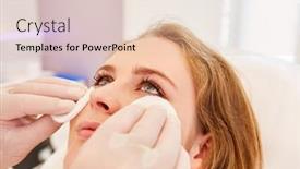  Presentation with office cleaning - Slide deck featuring young-woman-receives-professional-skin background and a lemonade colored foreground