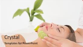  Presentation with aloe vera - Beautiful slides featuring young woman receiving aloe vera backdrop and a lemonade colored foreground