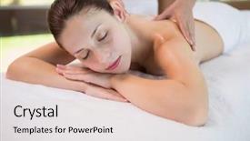  Presentation with spa - PPT layouts having view of a section of the great wall of china and the surrounding mountains in mutianyu china background and a  colored foreground.