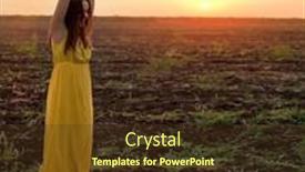  Presentation with closed - Slide deck enhanced with young-woman-relaxed-dancing background and a tawny brown colored foreground