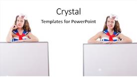  Presentation with marine - Amazing slide set having young woman sailor in marine backdrop and a white colored foreground