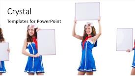  Presentation with sail - Cool new theme with young woman sailor in marine backdrop and a white colored foreground