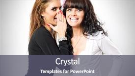  Presentation with sharing - Theme consisting of young woman sharing secret background and a gray colored foreground