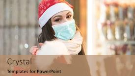  Presentation with shopping - Slide deck enhanced with young-woman-shopping-for-christmas background and a coral colored foreground