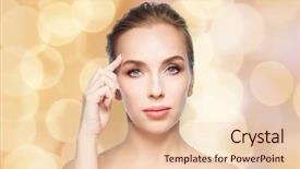  Presentation with trauma and plastic surgery - Colorful slides enhanced with young woman showing her forehead backdrop and a lemonade colored foreground