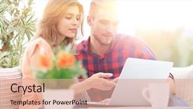  Presentation with newborn hearing screen why is it important - Audience pleasing slides consisting of young woman showing important information backdrop and a coral colored foreground