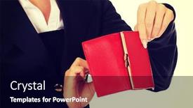  Presentation with bankruptcy - Audience pleasing PPT theme consisting of young woman shows her empty backdrop and a black colored foreground