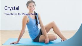  Presentation with exercise mat - Presentation theme having  background and a  colored foreground