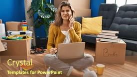  Presentation with illness - Slide deck having young-woman-sitting background and a tawny brown colored foreground