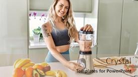  Presentation with confident - Theme featuring young-woman-smiling-confident-blending background and a coral colored foreground