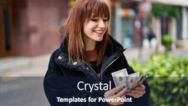  Presentation with woman and drugs - Slide set having young-woman-smiling-confident-counting background and a wine colored foreground