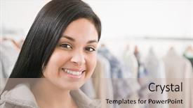  Presentation with mystery shop - PPT layouts with climate change health - sustainable growth concept hand and background and a  colored foreground.