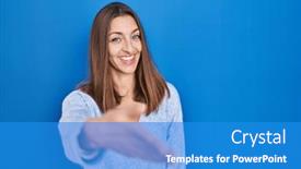  Presentation with blue handshake - 