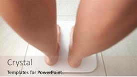  Presentation with weight - Theme featuring young-woman-stands background and a coral colored foreground