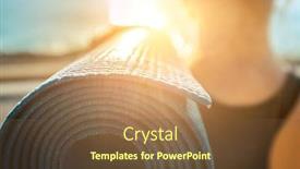  Presentation with sea sun - Colorful slide set enhanced with young woman stay on the sea coastline under sun light at morming time yoga concept summer fresh air from sea backdrop and a tawny brown colored foreground