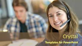  Presentation with home - PPT layouts having young-woman-studying-from-home background and a tawny brown colored foreground