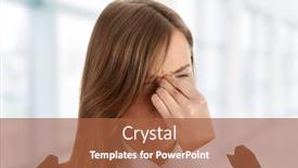  Presentation with headache - Slides with young-woman-suffering-a-headache background and a red colored foreground