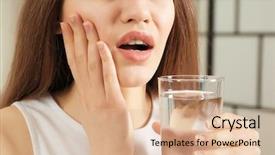  Presentation with home inspections - Cool new slides with young woman suffering from toothache backdrop and a coral colored foreground