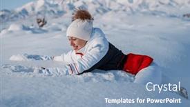  Presentation with deep - PPT theme with young-woman-tourist-fell background and a teal colored foreground