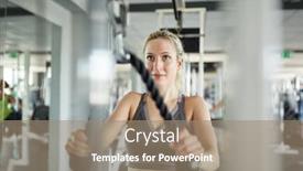  Presentation with train - Cool new slide deck with young-woman-trains-toning backdrop and a coral colored foreground