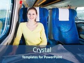 Young Woman Traveling By Train PPT template 62 | CrystalGraphics