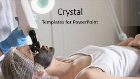  Presentation with carbon - Audience pleasing slides consisting of young woman undergoing carbon peeling backdrop and a light gray colored foreground