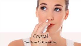  Presentation with nasal - PPT theme having attractive young woman using nasal background and a lemonade colored foreground