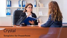  Presentation with health woman running female runner - Beautiful slide set featuring young woman visiting female lawyer backdrop and a red colored foreground