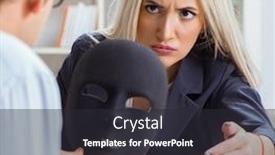  Presentation with psychiatrist - Theme enhanced with young-woman-visiting-psychiatrist-man background and a dark gray colored foreground