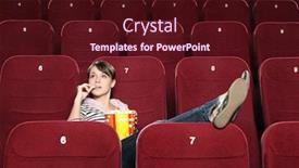  Presentation with wait - Slides featuring young-woman-wait background and a wine colored foreground