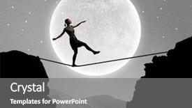  Presentation with rope - Audience pleasing theme consisting of young woman walking on rope backdrop and a gray colored foreground