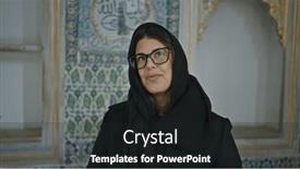  Presentation with black woman - Presentation theme having young-woman-wearing-a-black and a dark gray colored foreground