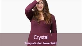  Presentation with plus size fashion model - Presentation theme consisting of young woman wearing a dress background and a  colored foreground