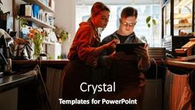  Presentation with internship - Slides featuring young-woman-wearing-apron-teaching background and a black colored foreground