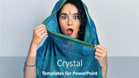  Presentation with indian woman - Presentation theme having young-woman-wearing-bindi-wearing background and a  colored foreground