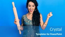  Presentation with traditional - Slides enhanced with young-woman-wearing-bindi background and a  colored foreground