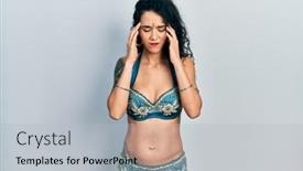  Presentation with traditional - Slide deck with young-woman-wearing-bindi background and a light gray colored foreground