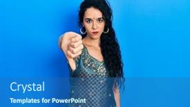  Presentation with traditional - Slides enhanced with young-woman-wearing-bindi background and a  colored foreground