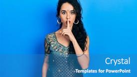  Presentation with traditional - Presentation having young-woman-wearing-bindi background and a teal colored foreground