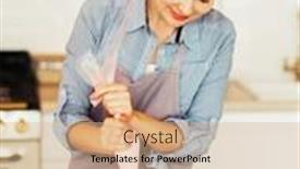  Presentation with muffins - Slide deck featuring young-woman-wearing-casual-decorates background and a lemonade colored foreground