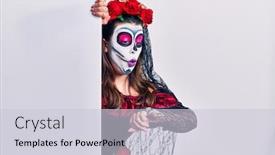  Presentation with day dead - Beautiful theme featuring young-woman-wearing-day backdrop and a lemonade colored foreground