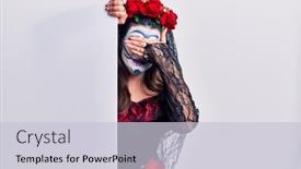  Presentation with day dead - Audience pleasing PPT layouts consisting of young-woman-wearing-day backdrop and a lemonade colored foreground