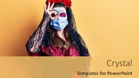  Presentation with medical eye - Audience pleasing PPT layouts consisting of young-woman-wearing-day backdrop and a yellow colored foreground