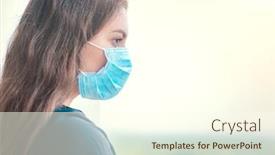  Presentation with clean air - Audience pleasing PPT layouts consisting of young-woman-wearing-her-protective backdrop and a cream colored foreground