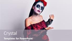  Presentation with mexican day - Beautiful PPT layouts featuring young-woman-wearing-mexican-day backdrop and a gray colored foreground