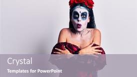  Presentation with mexican day - Amazing slides having young-woman-wearing-mexican-day backdrop and a gray colored foreground