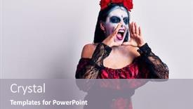  Presentation with mexican day - Audience pleasing presentation theme consisting of young-woman-wearing-mexican-day backdrop and a gray colored foreground